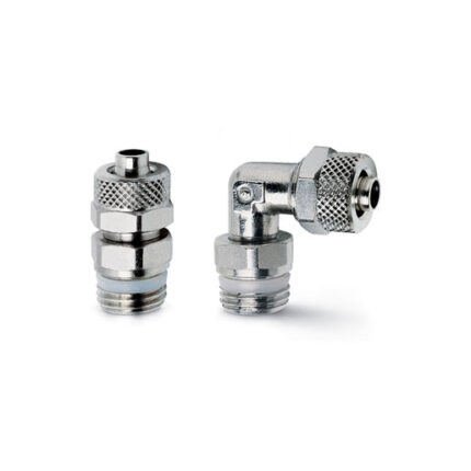 Brass rapid push-on fittings for plastic tubes Series 1000