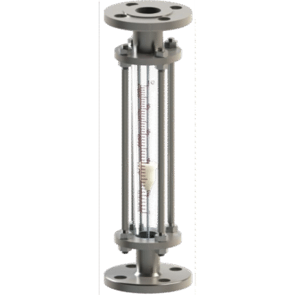 Glass tube flowmeter flange connection_F801