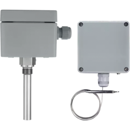 Surface-mounted single thermostat or surface-mounted double thermostat