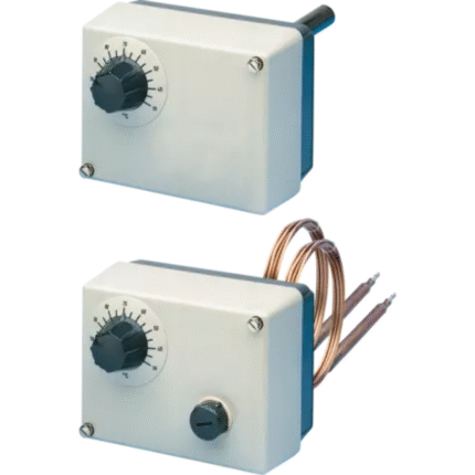 Surface-mounted double thermostat