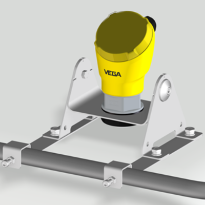Mounting bracket for plastic vessel